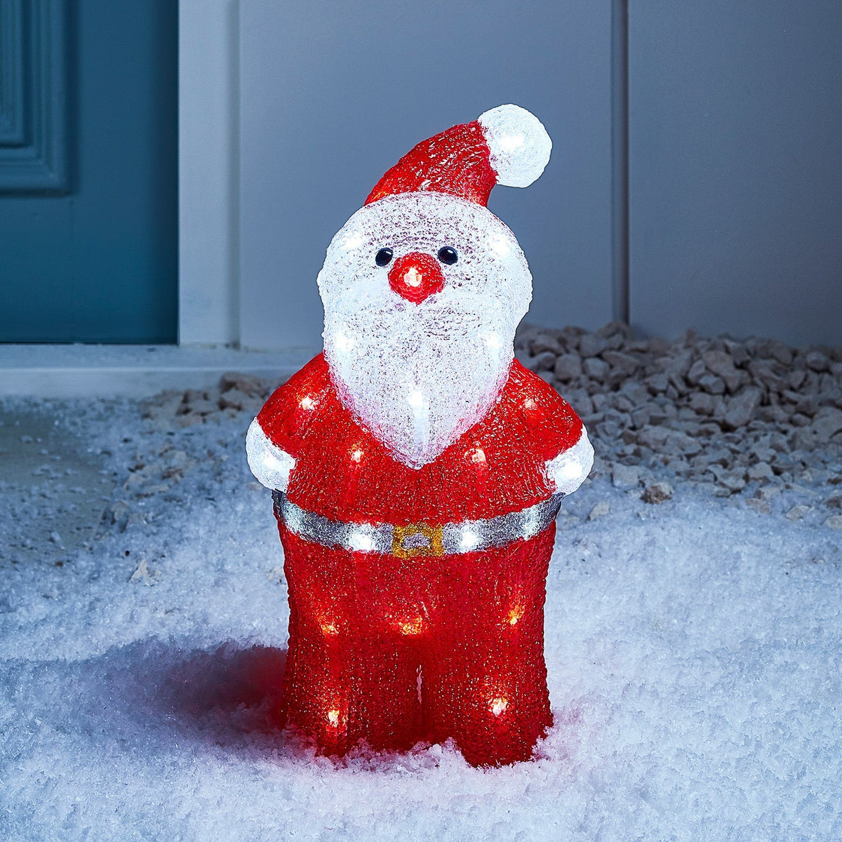 Figura de Natal de Pai Natal em acrílico ao ar livre