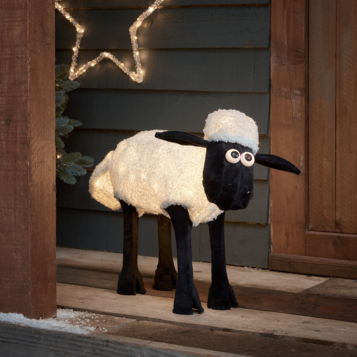 Figura de Natal Ovelha Negra iluminada ( Shaun the Sheep ) — 5