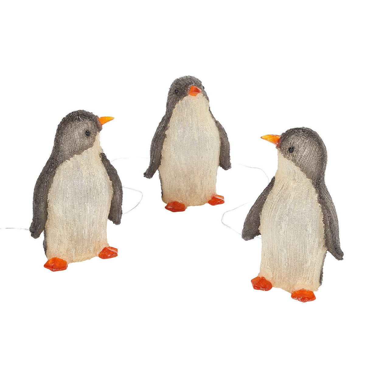 Trio de pinguim acrílico para exterior — 4